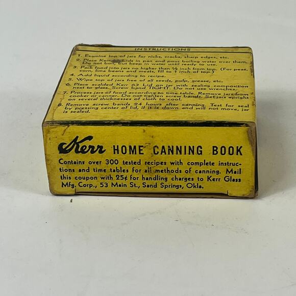 Vintage Kerr 63 Lids Canning Lids Box Retro Decor Damaged 60s-70s Prop Collector - Picture 4 of 6